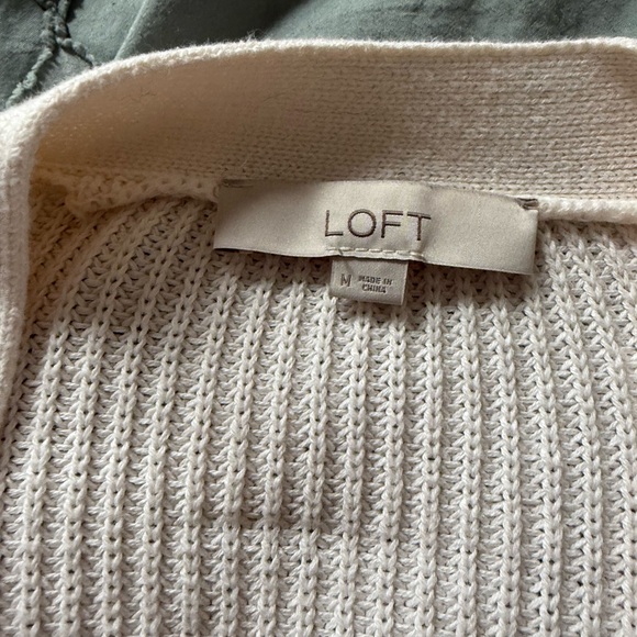 LOFT Cream Button-Up Cardigan - Picture 3 of 3